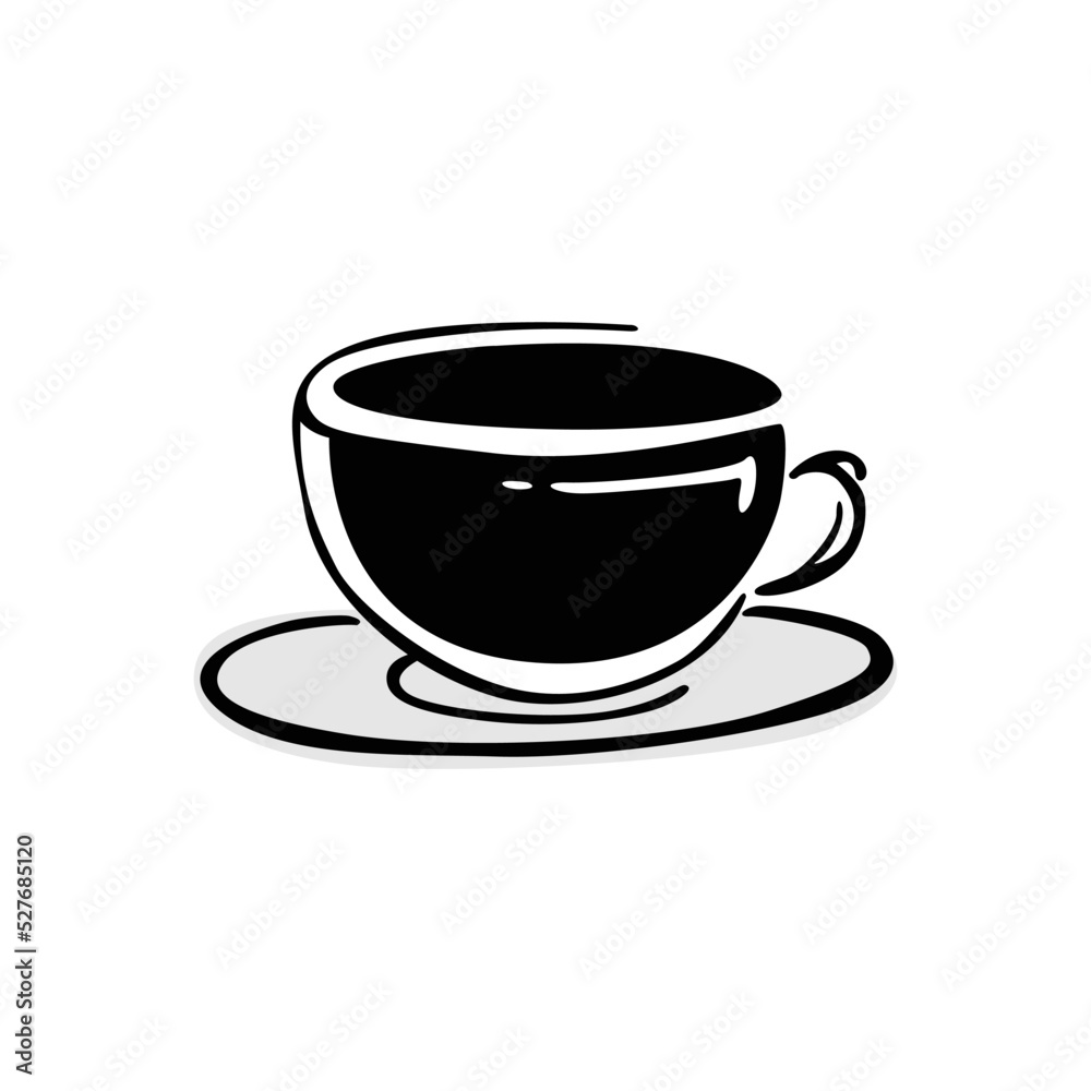 Simple cup of coffee icon vector illustration Simple cup of coffee icon vector illustration