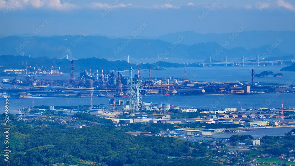 岡山遙照山展望台からの倉敷水島工業地帯1