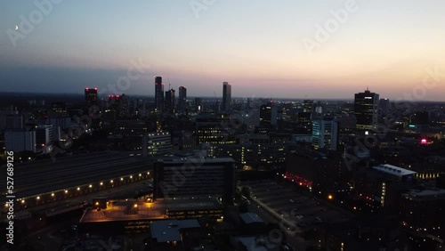 Wallpaper Mural Manchester Skyline Sunset Drone Torontodigital.ca