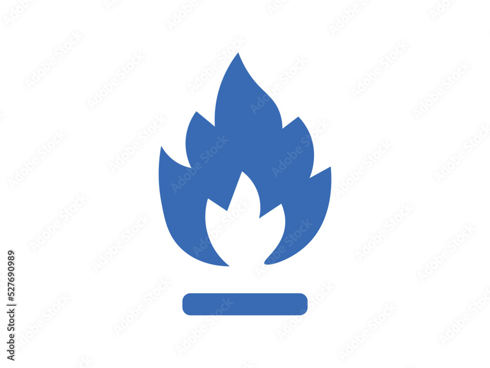 Natural gas flame vector icon. Natural gas flame vector icon.