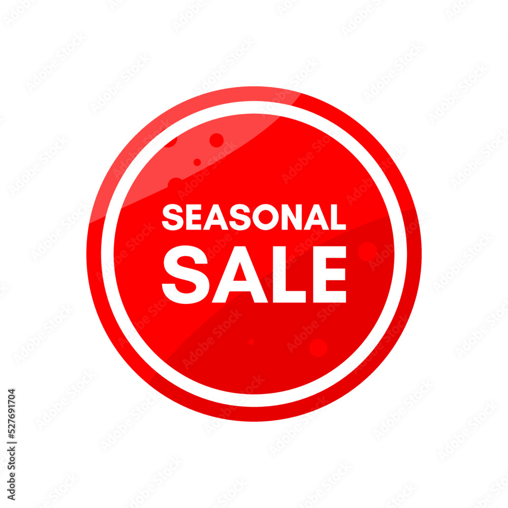 SEASONAL SALE button, vector icon SEASONAL SALE button, vector icon