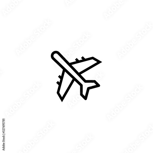 Plane line icon isolated on white background