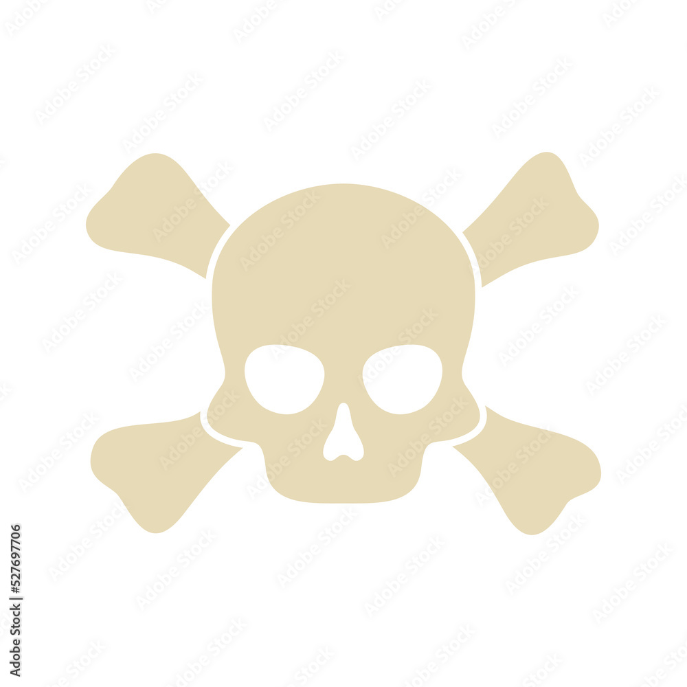 Skull and Crossbones isolated on white background Skull and Crossbones isolated on white background