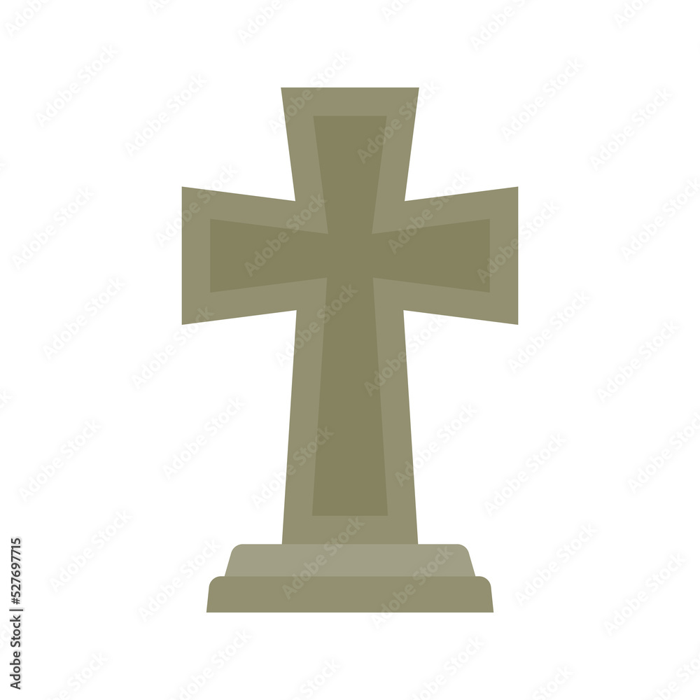 Tombstone isolated on white background