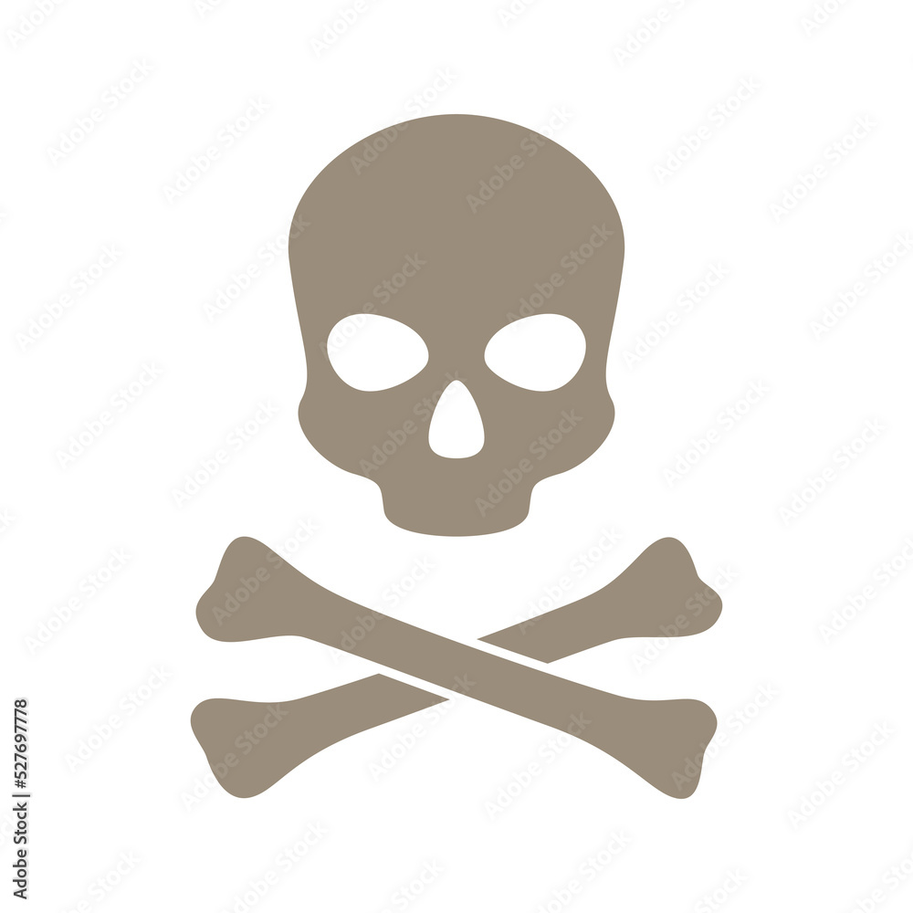 Skull and Crossbones isolated on white background Skull and Crossbones isolated on white background