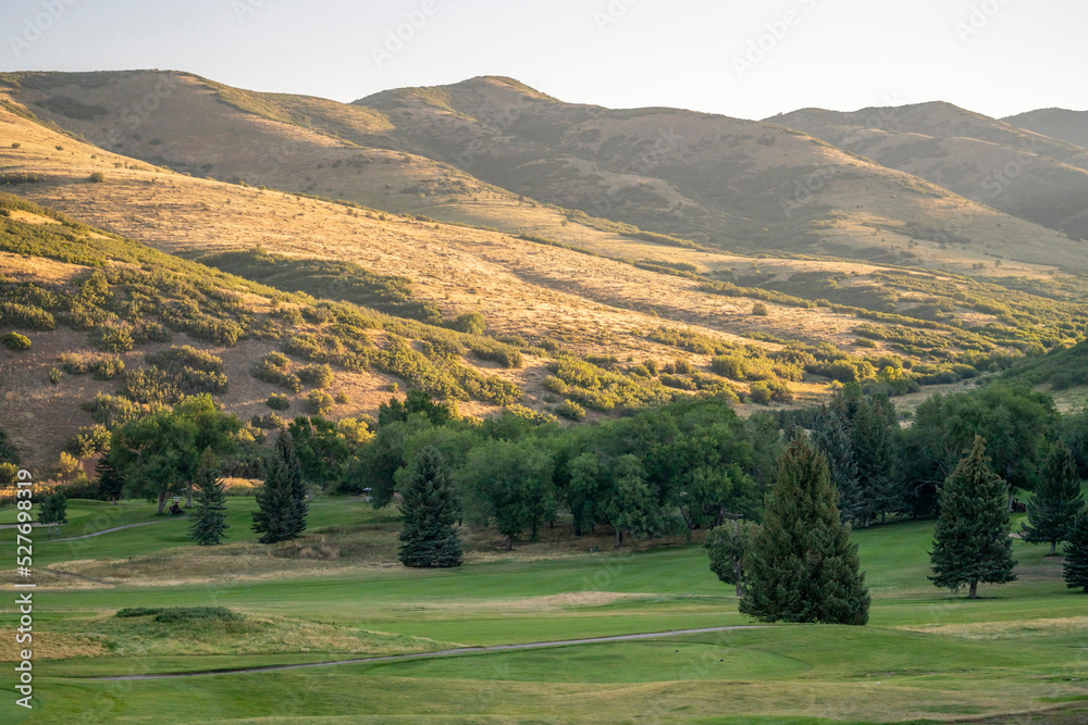 Mountain Dell Golf Course at Sunrise In The Wasatch Mountains of Utah