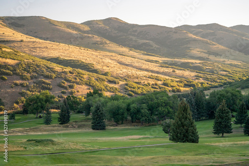 Mountain Dell Golf Course at Sunrise In The Wasatch Mountains of Utah