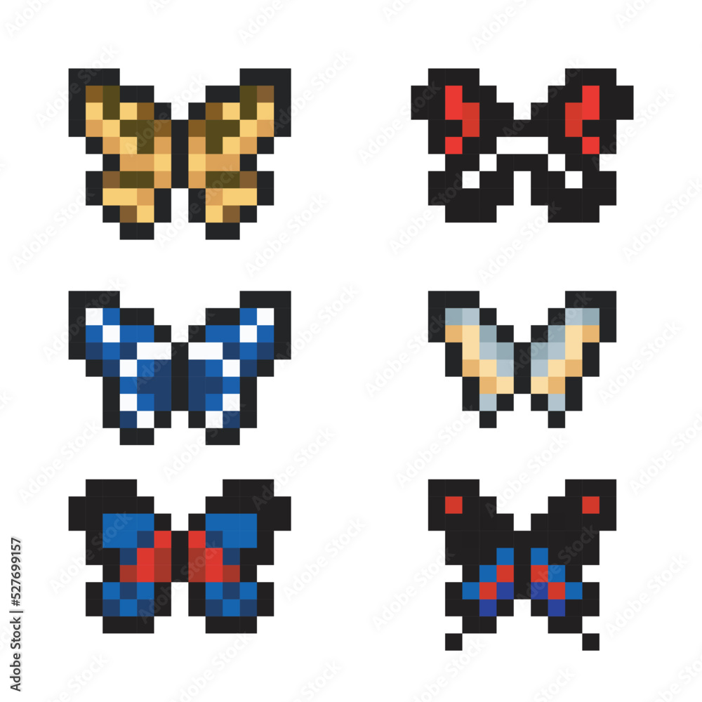 Fototapeta premium Vector art of beautiful butterflies, illustration collection of butterflies icons