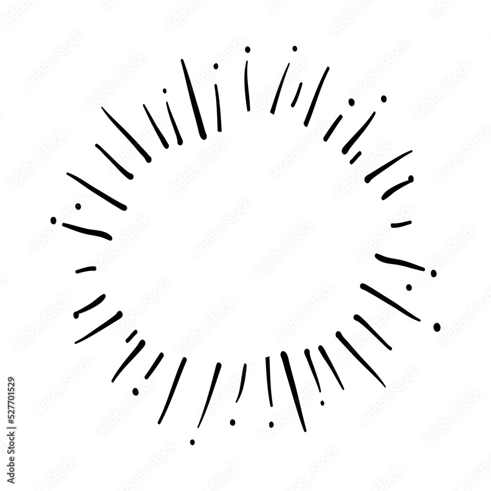 Outline drawing of rays of the sun in vintage style. Tattoo flesh design, yoga logo. Boho print, poster, t-shirt textile. Anti stress book. Isolated vector illustration. Outline drawing of rays of the sun in vintage style. Tattoo flesh design, yoga logo. Boho print, poster, t-shirt textile. Anti stress book. Isolated vector illustration.