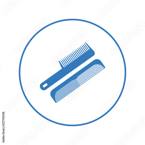 Arranging hair styling combs icon | Circle version icon |