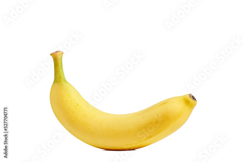 Yellow banana on white background
