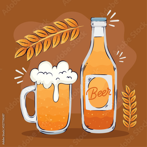 beers jar and bottle