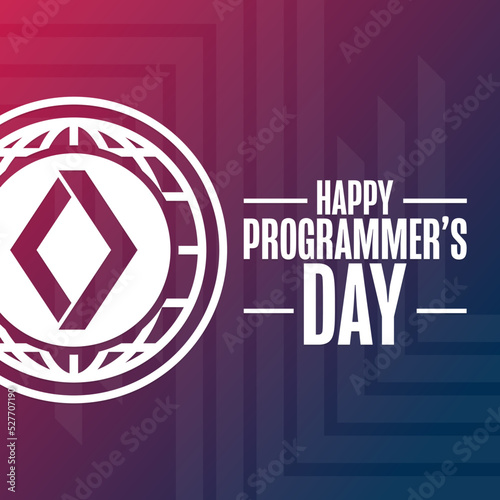 Happy Programmer’s Day. Holiday concept. Template for background, banner, card, poster with text inscription. Vector EPS10 illustration.