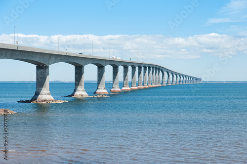 View of the Confederation Bridge from New Brunswick to Prince Edward Island.