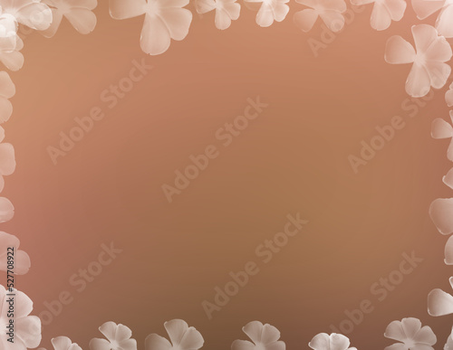 abstract background with flowers and frame