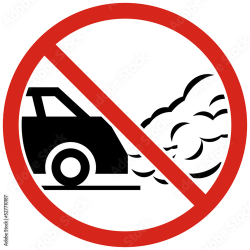 No Idling 3 Minute Idle Limit Sign On White Background