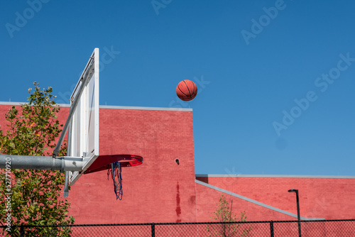 basketball hoop against the sky (ID: 527710920)