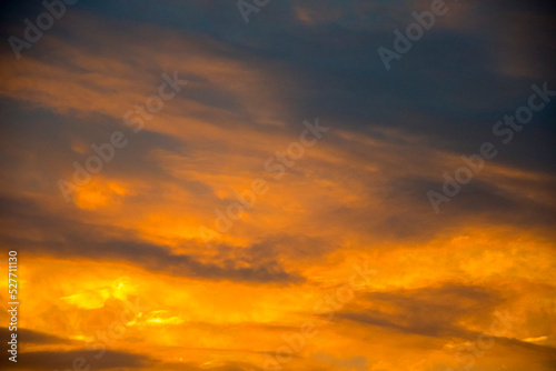 Dramatic sunset over Burnley England in late August. The sky was golden with darkness approaching © quasarphotos