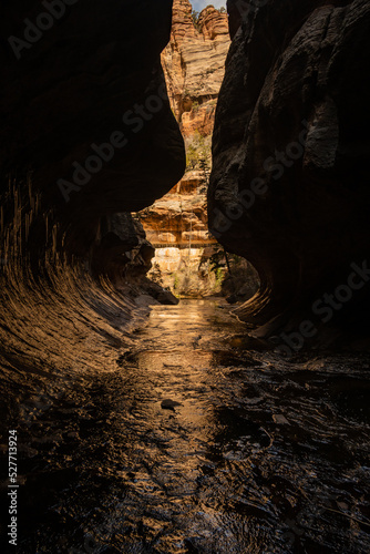 Golden Light Glows In The Subway