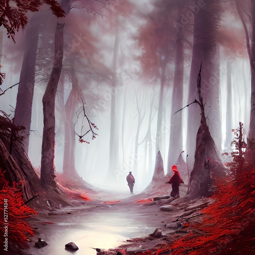 bosque rojo