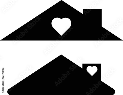 Roofs of houses on white background, illustration. Insurance concept
