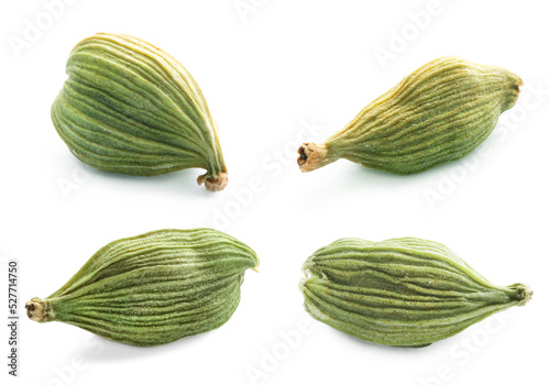 Wallpaper Mural Set with green cardamom pods on white background Torontodigital.ca