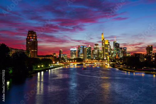 Frankfurt am Main Skyline Nacht