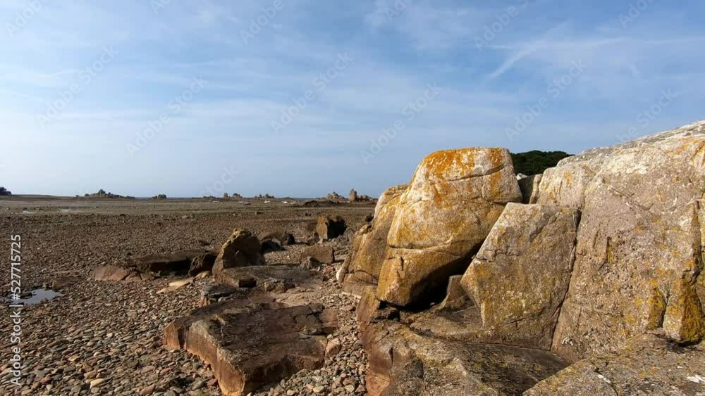 walk in the beautiful seascape of plougrescant in brittany - France walk in the beautiful seascape of plougrescant in brittany - France
