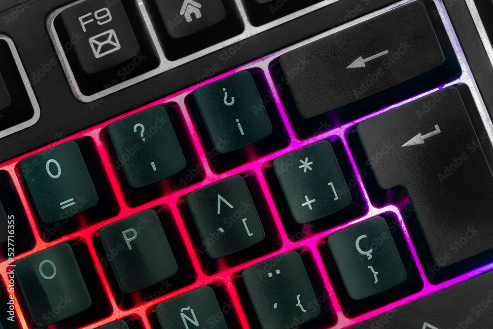 padlock on the gamer keyboard padlock on the gamer keyboard