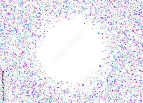 Hologram Sparkles. Falling Confetti. Violet Laser Effect. Surreal Foil. Carnival Glitter. Fiesta Art. Shiny Celebrate Decoration. Disco Banner. Purple Hologram Sparkles © Holo Art