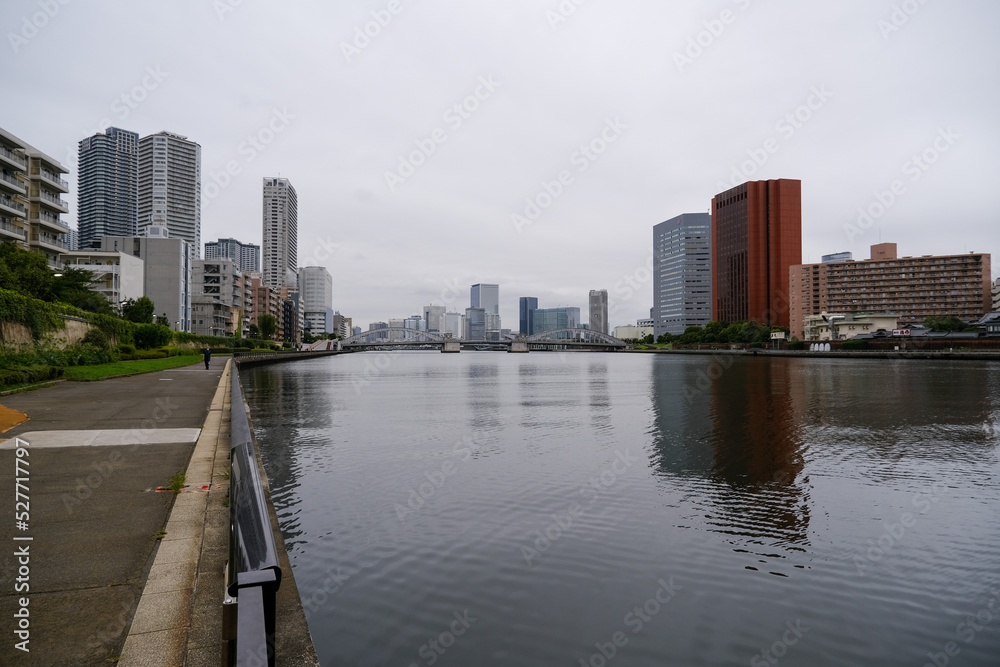 隅田川沿い　月島付近
