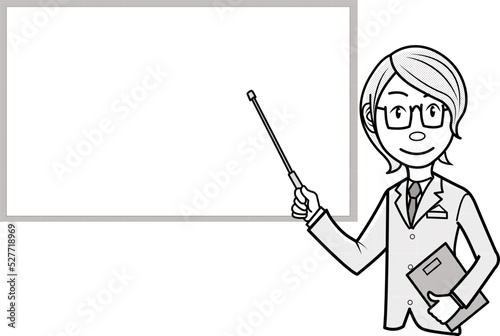 ホワイトボードでプレゼンテーションをするビジネスマン