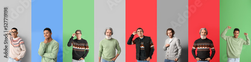 Set of men in stylish sweat...