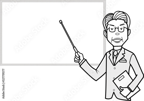 ホワイトボードでプレゼンテーションをするビジネスマン