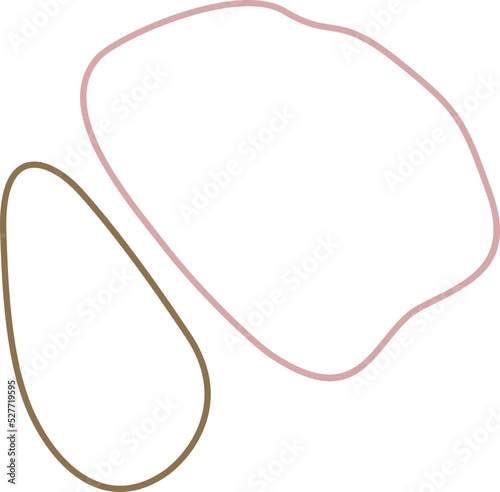 Colorful abstract line blob element