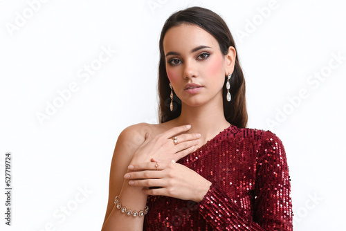 Beautiful young woman with ...
