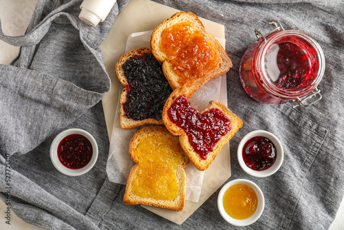Assorted fruit jams and mar...