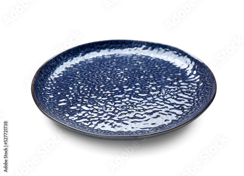 Empty ceramic plate isolated on white