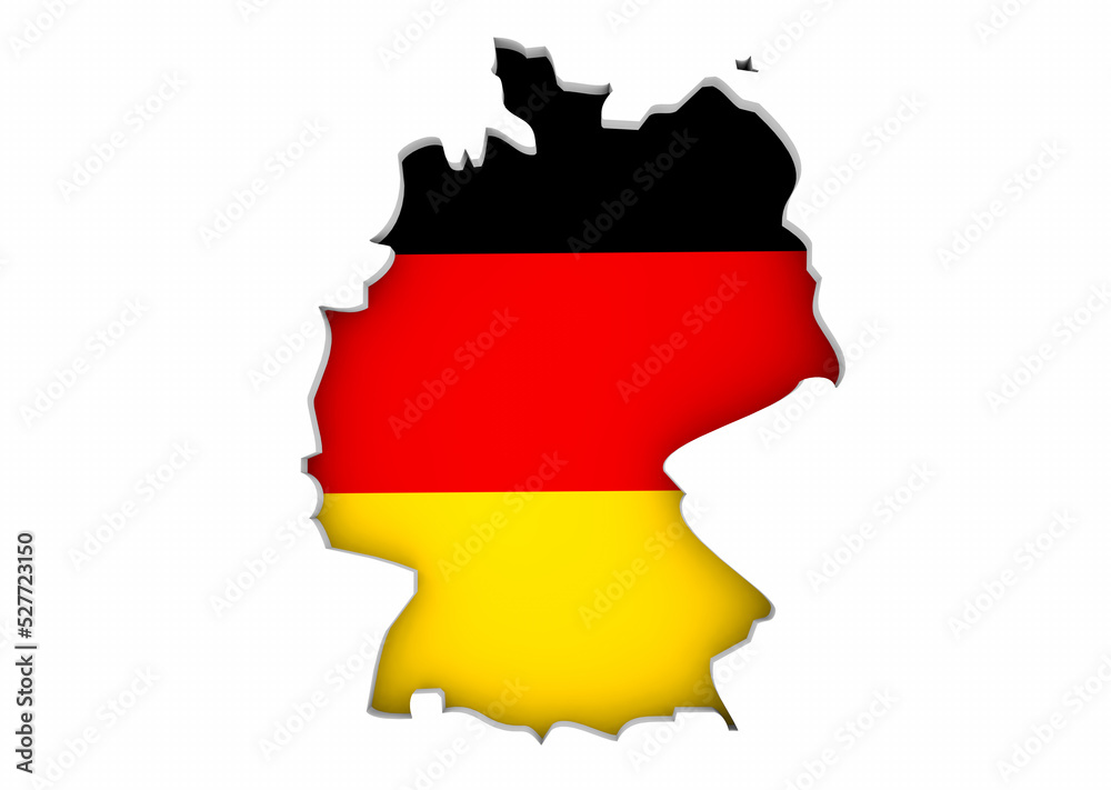 Fototapeta premium Germany Map Flag Background National Pride 3d Illustration