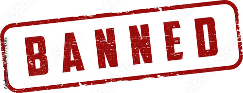 Banned grunge rubber stamp png