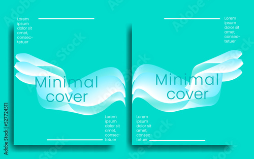 Green abstract wave summer poster