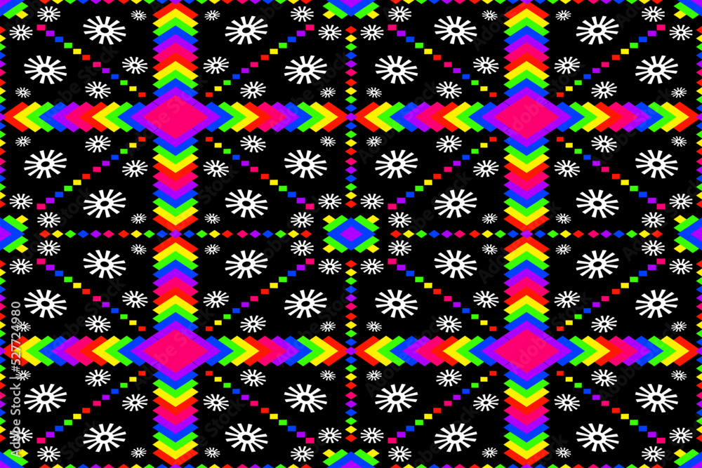 The decoration of geometric shape form a pattern to be classic stripe,ethnic fashion art design The decoration of geometric shape form a pattern to be classic stripe,ethnic fashion art design