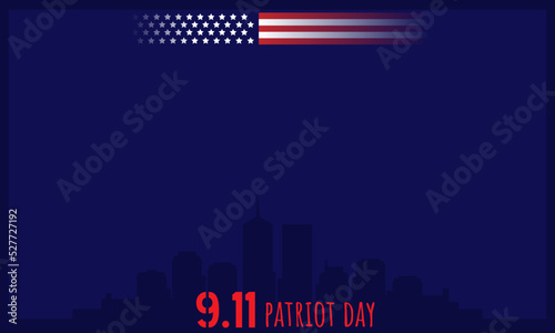 Patriot Day Background and Copy Space Area. Suitable for Patriot Day Events