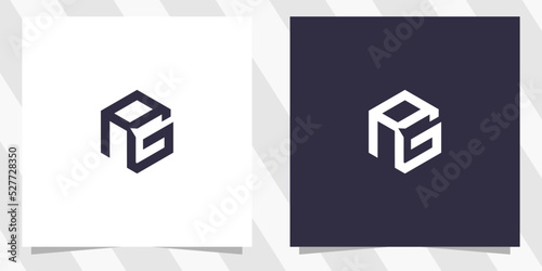 Obraz na płótnie letter rg gr logo design