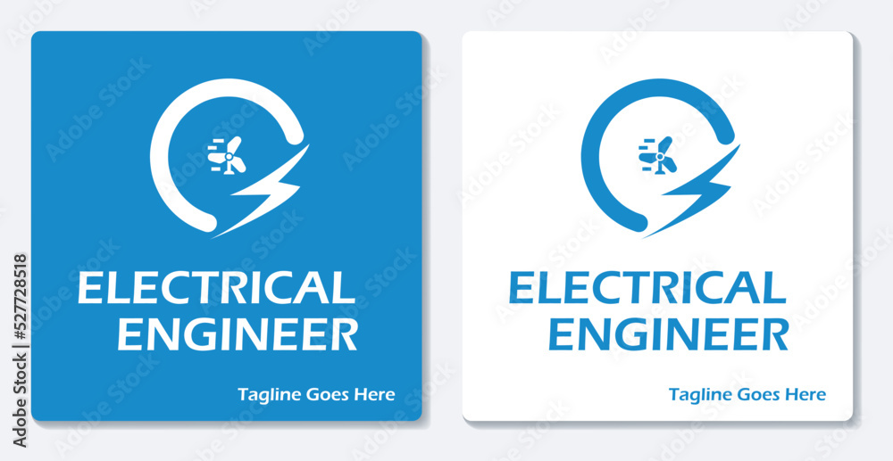 Electrical Thunder Logo Icon Vector Flat Design For All Division