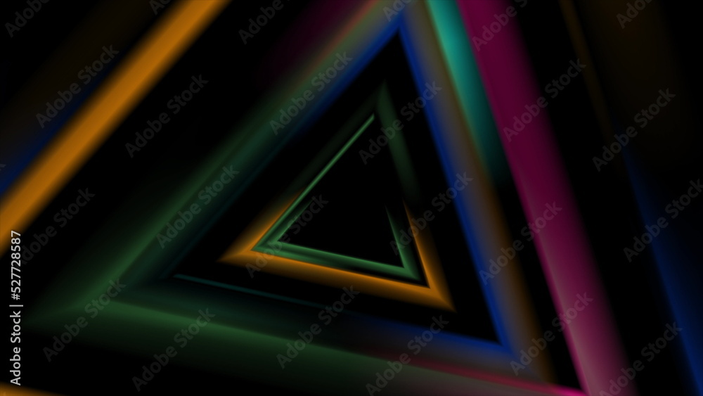 Fototapeta premium Colorful triangles abstract tech futuristic background