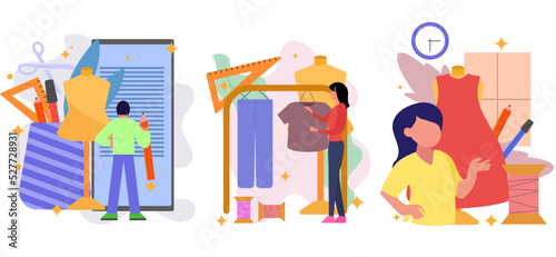 Flat Bundle Fashion Illustration