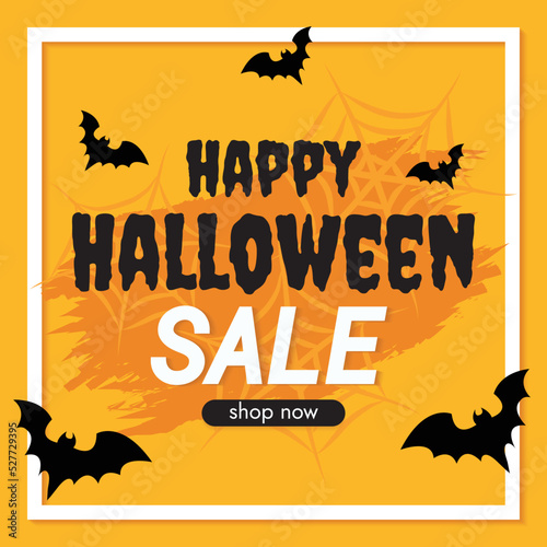 halloween promotion halloween sale background design vector