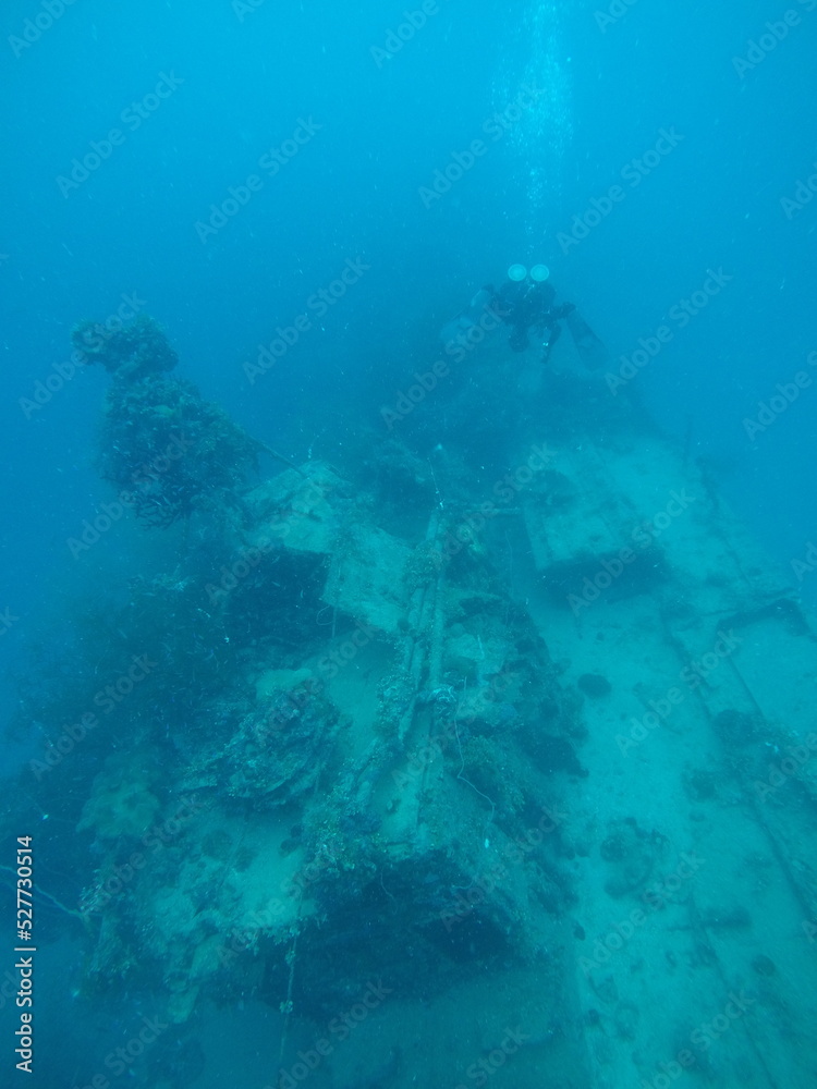 Japanese navy destroyer Fumitsuki in WW2. Here is the world's greatest wreck diving destination.Chuuk (Truk lagoon), Federated States of Micronesia (FSM). Japanese navy destroyer Fumitsuki in WW2. Here is the world's greatest wreck diving destination.Chuuk (Truk lagoon), Federated States of Micronesia (FSM).