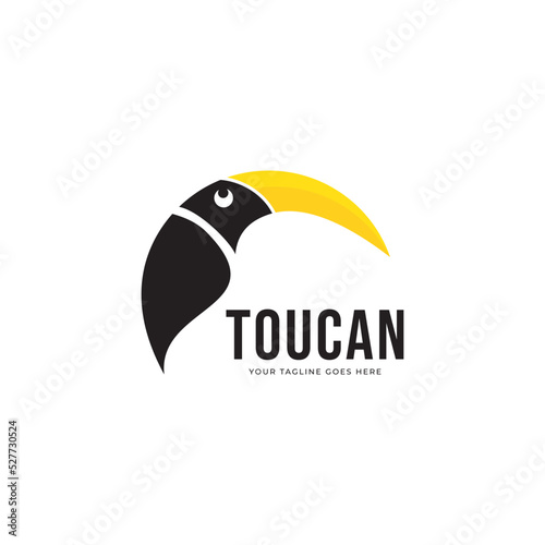 Toucan bird mascot logo design. animal head icon vector logotype